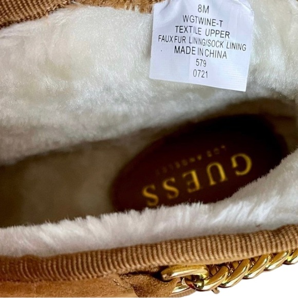 Guess Shoes Guess Womens Faux Fur Lining Bootie /Color: Brown/Tan Size: 8 NWOT - Picture 7 of 9